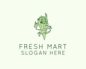 Supermarket - Organic Produce Grocery logo design