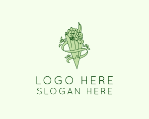 Organic Produce Grocery logo design