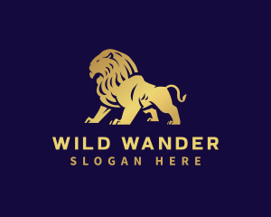 Luxury Wild Lion logo design