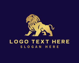 Luxury - Luxury Wild Lion logo design