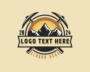 Mountain Biking - Outdoor Mountaineering Adventure logo design