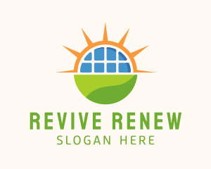 Renewable Solar Sunlight  logo design