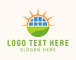 Solar Panel - Renewable Solar Sunlight logo design