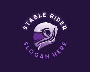 Motorcycle Helmet Rider logo design