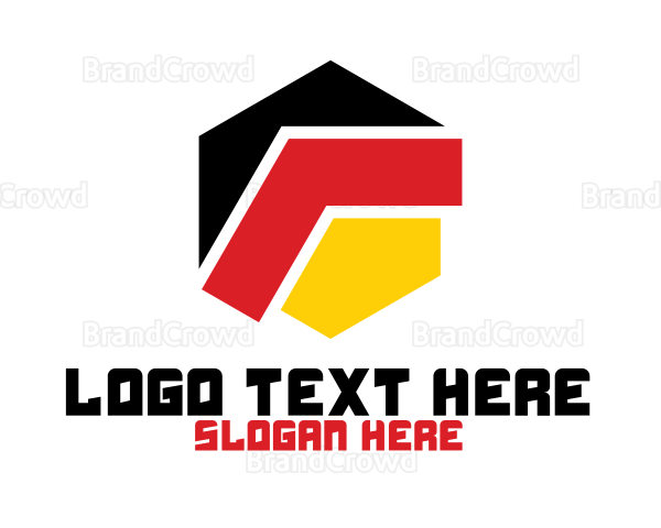 Modern Germany Hexagon Logo