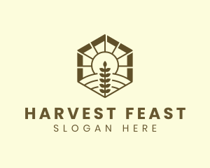 Sun Wheat Farm Field logo design