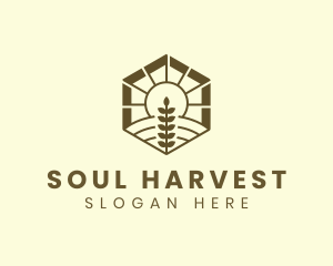 Sun Wheat Farm Field logo design