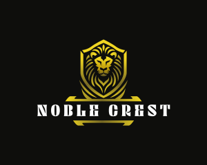 Shield Lion Crest logo design