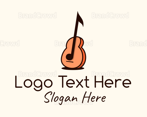 Music Note Guitar Logo