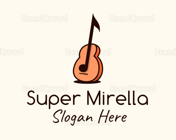 Music Note Guitar Logo