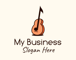 Music Note Guitar Logo