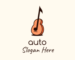 Music Note Guitar Logo