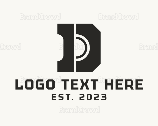 Masculine Letter D Industrial Business Logo