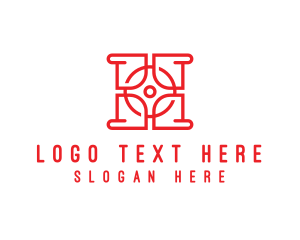 Interior - Floor Tiling Letter HO logo design