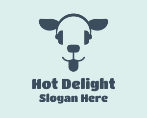 Blue Headset Dog logo design