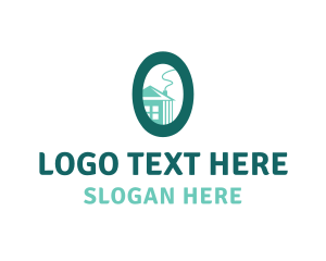 Land Developer - House O Lettermark logo design
