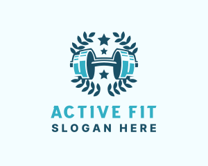 Fit - Dumbbell Gym Fitness logo design