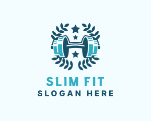 Dumbbell Gym Fitness logo design