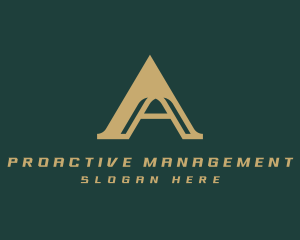 Management - Industrial Business Arch Letter A logo design