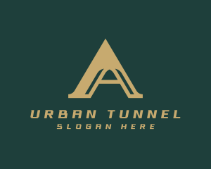 Tunnel - Industrial Business Arch Letter A logo design