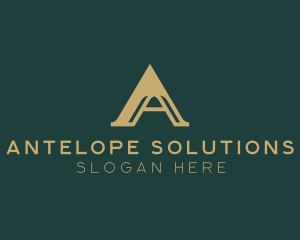 Industrial Business Arch Letter A logo design