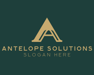 Industrial Business Arch Letter A logo design