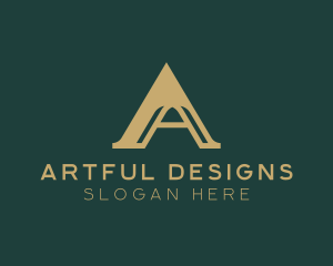 Industrial Business Arch Letter A logo design