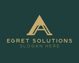 Industrial Business Arch Letter A logo design