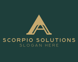 Industrial Business Arch Letter A logo design