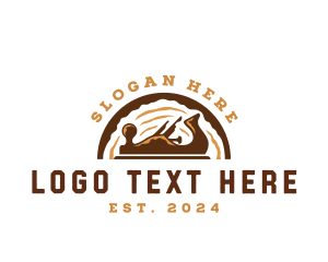 Log - Lumber Craft Planer logo design