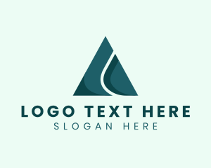 Purple Triangle - Modern Triangle Startup logo design