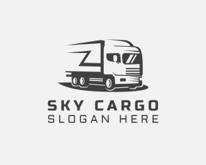 Gray Transportation Truck logo design