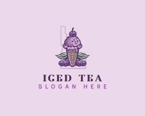  Ice Cream Idaho  logo design