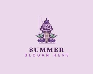  Ice Cream Idaho  logo design