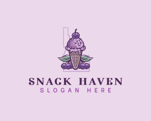  Ice Cream Idaho  logo design