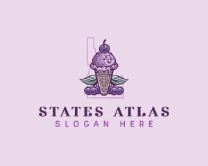  Ice Cream Idaho  logo design