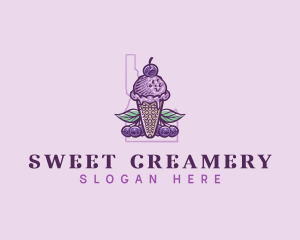  Ice Cream Idaho  logo design