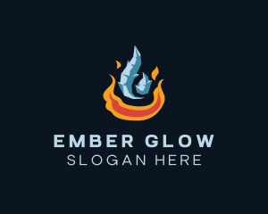 Ember - Heating Cooling HVAC logo design