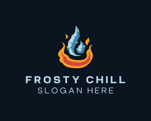 Freezer - Heating Cooling HVAC logo design