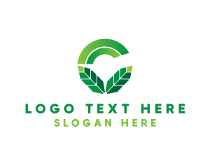 Sustainable - Organic Leaves Letter C logo design