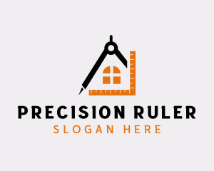 Ruler - House Tools Renovation logo design