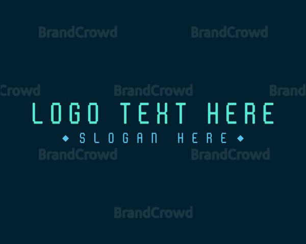 Pixelated Tech Wordmark Logo