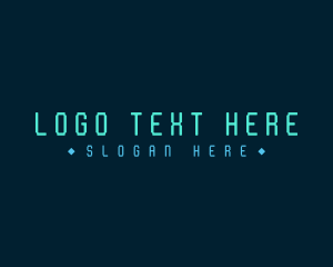 Information Technology - Pixelated Tech Wordmark logo design