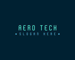 Pixelated Tech Wordmark logo design