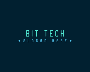 Pixelated Tech Wordmark logo design