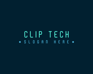 Pixelated Tech Wordmark logo design