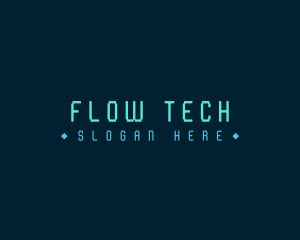 Pixelated Tech Wordmark logo design