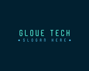 Pixelated Tech Wordmark logo design