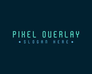 Pixelated Tech Wordmark logo design