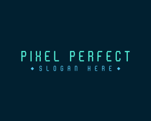 Pixelated Tech Wordmark logo design